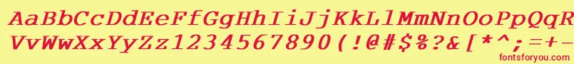 Courdlbi Font – Red Fonts on Yellow Background