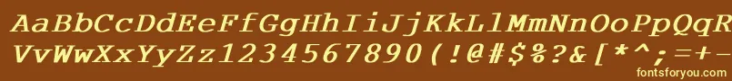 Courdlbi Font – Yellow Fonts on Brown Background