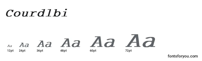 Courdlbi Font Sizes