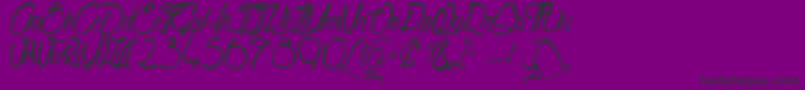 Quality Street-Schriftart – Schwarze Schriften auf violettem Hintergrund