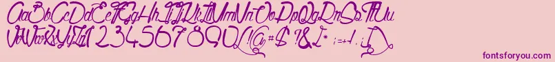 Weitere Informationen zur Quality Street-Schriftart Quality Street-Schriftart – Violette Schriften auf rosa Hintergrund