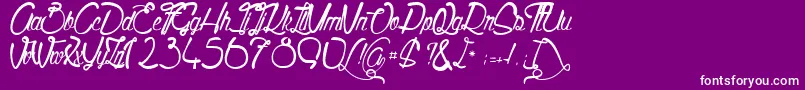 Quality Street Font – White Fonts on Purple Background