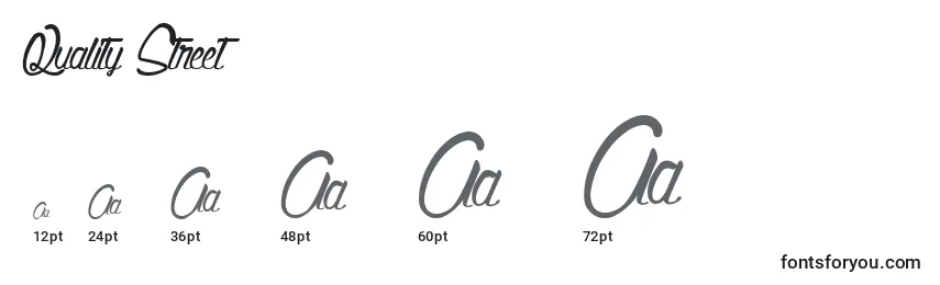Quality Street Font Sizes