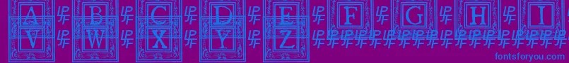 フォントQuaNauticale1 – 紫色の背景に青い文字