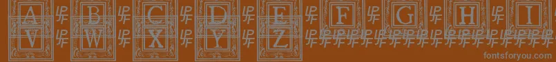 Шрифт QuaNauticale1 – серые шрифты на коричневом фоне