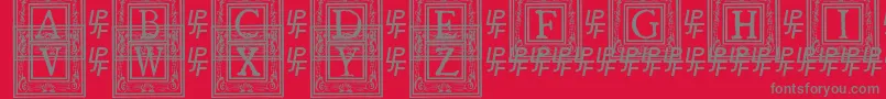 フォントQuaNauticale1 – 赤い背景に灰色の文字