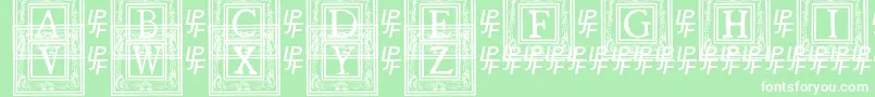 フォントQuaNauticale1 – 緑の背景に白い文字