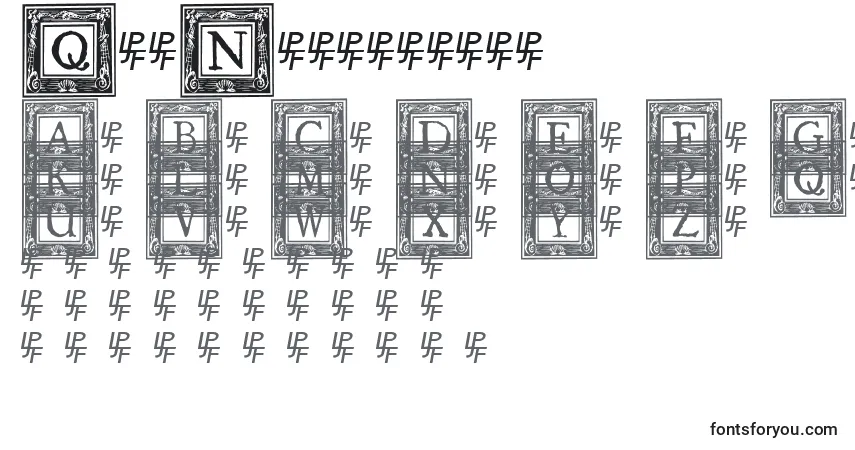 Czcionka QuaNauticale2 – alfabet, cyfry, specjalne znaki