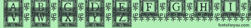 フォントQuaNauticale2 – 緑の背景に黒い文字