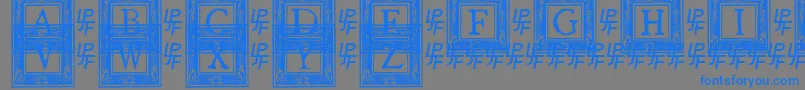 フォントQuaNauticale2 – 灰色の背景に青い文字