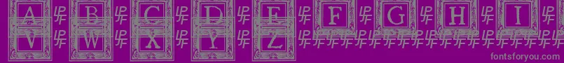 フォントQuaNauticale2 – 紫の背景に灰色の文字