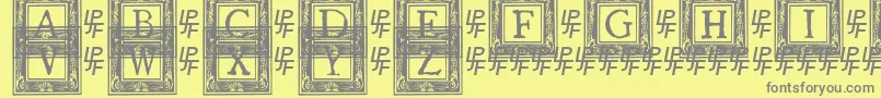 フォントQuaNauticale2 – 黄色の背景に灰色の文字