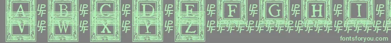 フォントQuaNauticale2 – 灰色の背景に緑のフォント