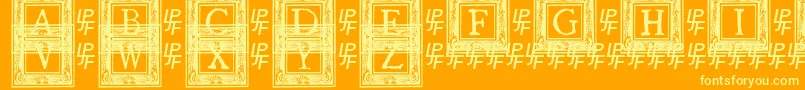 フォントQuaNauticale2 – オレンジの背景に黄色の文字