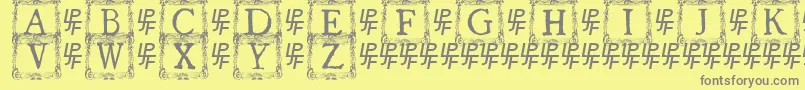 QuaNauticale3 Font – Gray Fonts on Yellow Background