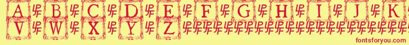 QuaNauticale3 Font – Red Fonts on Yellow Background