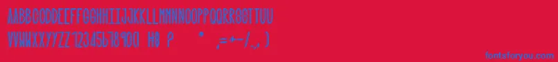 Quand tu nes pas lР• Font – Blue Fonts on Red Background