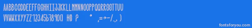 Quand tu nes pas lР•-fontti – vaaleanpunaiset fontit sinisellä taustalla