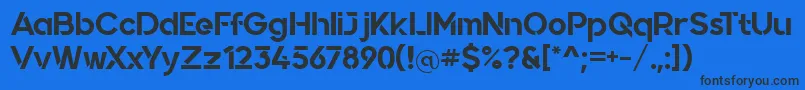 Quantify Font – Black Fonts on Blue Background