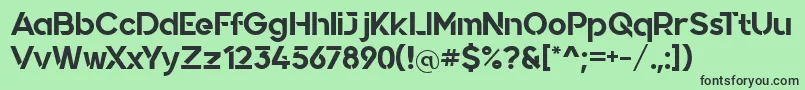 Quantify Font – Black Fonts on Green Background