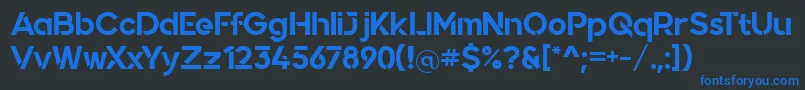 Quantify Font – Blue Fonts on Black Background