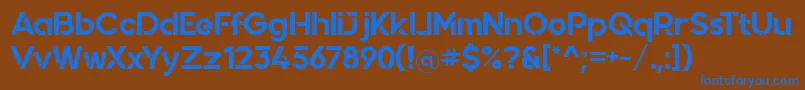 Шрифт Quantify – синие шрифты на коричневом фоне