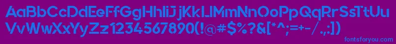 Quantify Font – Blue Fonts on Purple Background