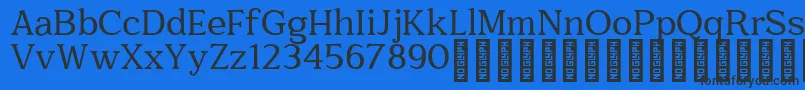 Quantik Personal Use Only Regular Font – Black Fonts on Blue Background