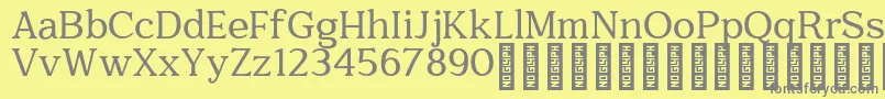 Шрифт Quantik Personal Use Only Regular – серые шрифты на жёлтом фоне