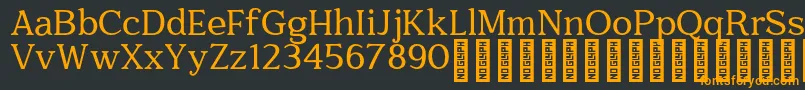 Quantik Personal Use Only Regular Font – Orange Fonts on Black Background