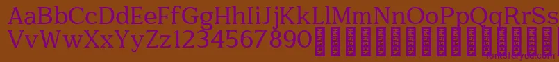 Quantik Personal Use Only Regular Font – Purple Fonts on Brown Background