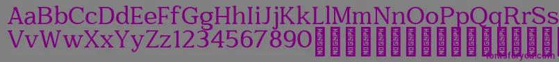 フォントQuantik Personal Use Only Regular – 紫色のフォント、灰色の背景