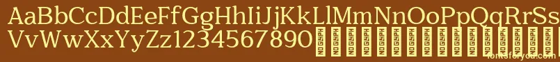 Quantik Personal Use Only Regular Font – Yellow Fonts on Brown Background