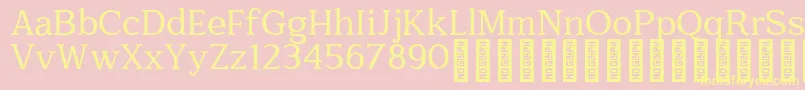 Quantik Personal Use Only Regular Font – Yellow Fonts on Pink Background