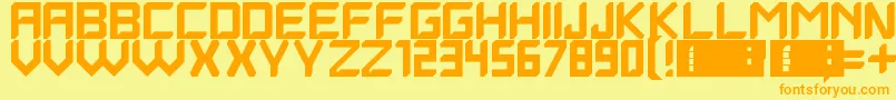 Quantrum Font – Orange Fonts on Yellow Background