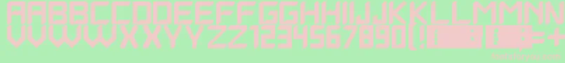 Quantrum Font – Pink Fonts on Green Background