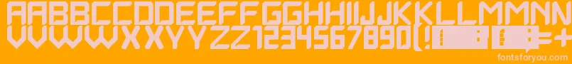 Quantrum Font – Pink Fonts on Orange Background
