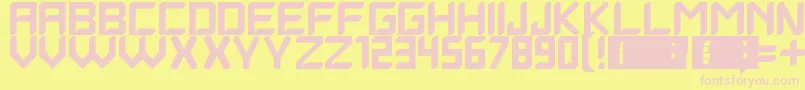 Quantrum Font – Pink Fonts on Yellow Background