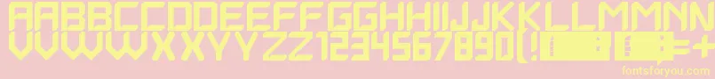 Quantrum Font – Yellow Fonts on Pink Background