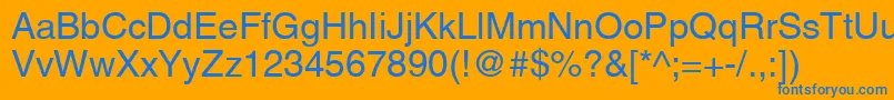AgLettericaRomanMedium Font – Blue Fonts on Orange Background