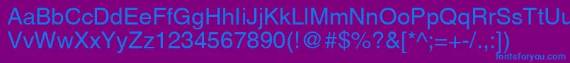 AgLettericaRomanMedium Font – Blue Fonts on Purple Background