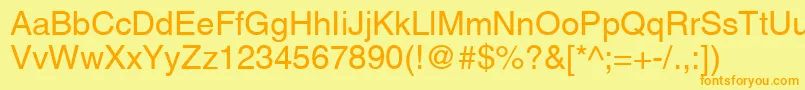 AgLettericaRomanMedium Font – Orange Fonts on Yellow Background