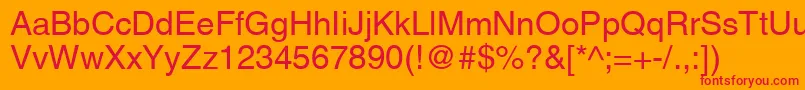 AgLettericaRomanMedium Font – Red Fonts on Orange Background