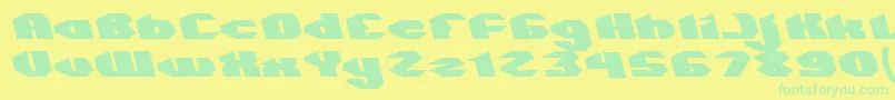 Шрифт QUANTUM Bold – зелёные шрифты на жёлтом фоне