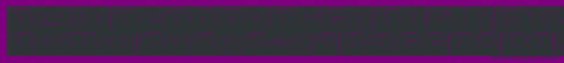 QUANTUM Hollow Inverse Font – Black Fonts on Purple Background