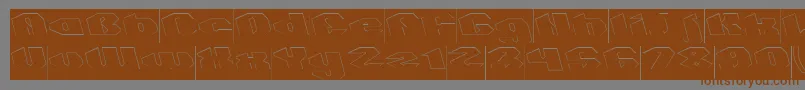 QUANTUM Hollow Inverse Font – Brown Fonts on Gray Background