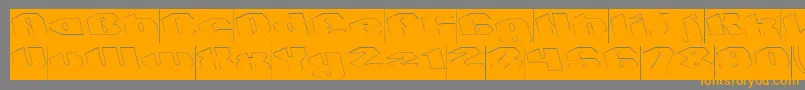 fuente QUANTUM Hollow Inverse – Fuentes Naranjas Sobre Fondo Gris
