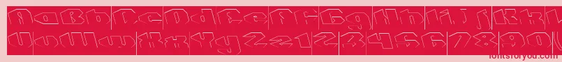 QUANTUM Hollow Inverse Font – Red Fonts on Pink Background