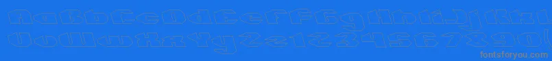 Шрифт QUANTUM Hollow – серые шрифты на синем фоне