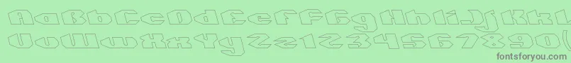 Weitere Informationen zur QUANTUM Hollow-Schriftart QUANTUM Hollow-Schriftart – Graue Schriften auf grünem Hintergrund